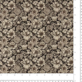 Coton imprimé - Charme floral - 001 - Noir