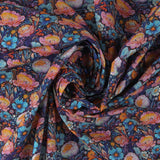 Coton imprimé - Charme floral - 008 - Marine