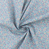 Coton imprimé - Floraison Lillibet - 005 - Pervenche