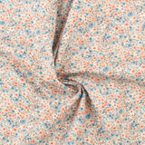 Printed Cotton - Lillibet Floral - 010 - Peach/Blue