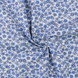 Printed Cotton - Lillibet Floral - 027 - White/Blue