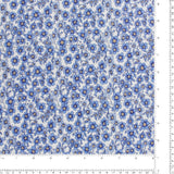 Printed Cotton - Lillibet Floral - 027 - White/Blue