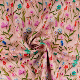 Printed Cotton - 3D Florals II - 004 - Soft Pink