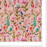 Printed Cotton - 3D Florals II - 004 - Soft Pink