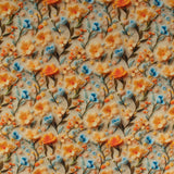Printed Cotton - 3D Florals II - 005 - Beige