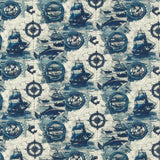 Printed Cotton - Ocean Voyage - 003 - Cream