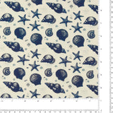 Printed Cotton - Ocean Voyage - 004 - Cream