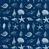 Printed Cotton - Ocean Voyage - 005 - Navy