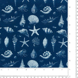 Printed Cotton - Ocean Voyage - 005 - Navy
