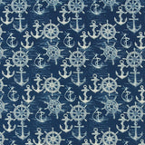 Printed Cotton - Ocean Voyage - 008 - Navy