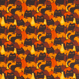 Printed Cotton - Haunted Halloween - 006 - Rust