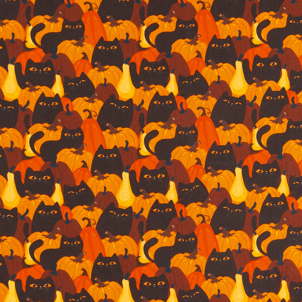 Printed Cotton - Haunted Halloween - 006 - Rust