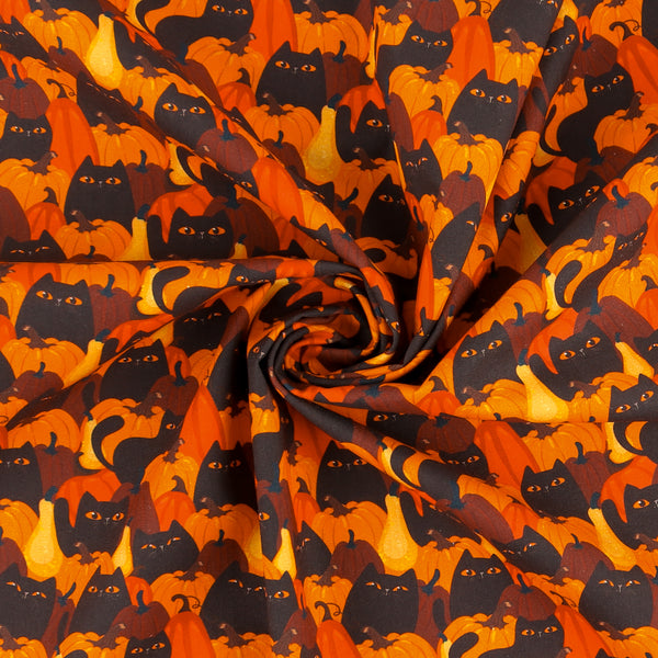 Printed Cotton - Haunted Halloween - 006 - Rust