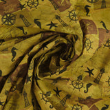 Printed Cotton - Sailing Away - 003 - Golden