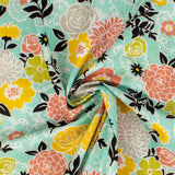 Printed Cotton - Lace garden - 001 - Spearmint