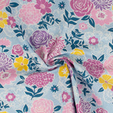 Printed Cotton - Lace garden - 002 - Perwinkle