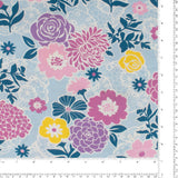 Printed Cotton - Lace garden - 002 - Perwinkle