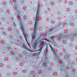 Printed Cotton - Lace garden - 007 - Perwinkle