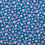 Printed Cotton - Lace garden - 008 - Blue