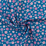 Printed Cotton - Lace garden - 008 - Blue