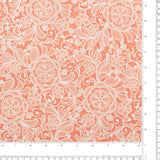 Printed Cotton - Lace garden - 010 - Tangerine