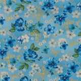 Printed Cotton - Golden Butterfly - 001 - Blue