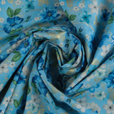 Printed Cotton - Golden Butterfly - 001 - Blue