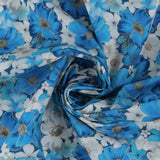 Coton imprimé - Papillon doré - 005 - Bleu