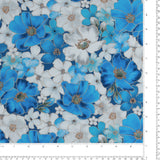 Coton imprimé - Papillon doré - 005 - Bleu