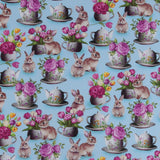 Coton imprimé - Prendre le thé - 004 - Blue Ciel