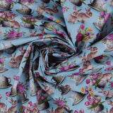 Coton imprimé - Prendre le thé - 004 - Blue Ciel