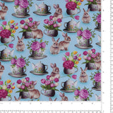 Coton imprimé - Prendre le thé - 004 - Blue Ciel