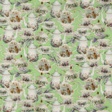 Coton imprimé - Prendre le thé - 005 - Menthe