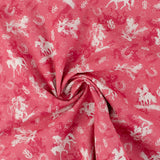 Coton imprimé - <Cowgirl> -  002 - Rose
