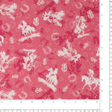 Coton imprimé - <Cowgirl> -  002 - Rose