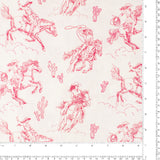 Coton imprimé - <Cowgirl> - 003 - Blanc