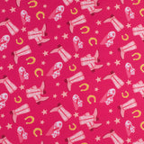 Coton imprimé - <Cowgirl> - 005 - Rose