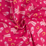 Coton imprimé - <Cowgirl> - 005 - Rose