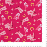 Coton imprimé - <Cowgirl> - 005 - Rose