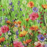 Printed Cotton - Floral Fields - 001 - Green