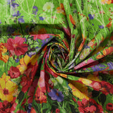 Printed Cotton - Floral Fields - 001 - Green