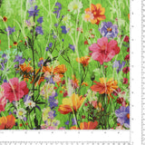 Printed Cotton - Floral Fields - 001 - Green