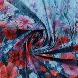 Printed Cotton - Floral Fields - 002 - Blue