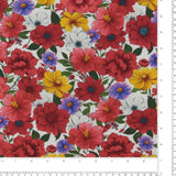 Coton imprimé - Champs fleuris - 003 - Blanc