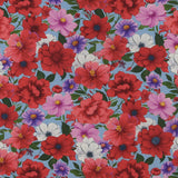 Coton imprimé - Champs fleuris - 004 - Bleu