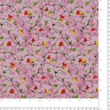 Coton imprimé - Champs fleuris - 006 - Rose