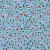 Printed Cotton - Floral Fields - 007 - Blue