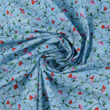 Printed Cotton - Floral Fields - 007 - Blue