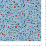 Printed Cotton - Floral Fields - 007 - Blue