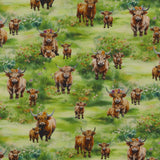Printed Cotton - Highlands country - 002 - Green